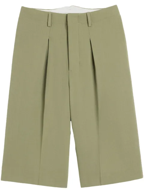 AMI Paris knee-length tailored shorts Green E24FSO305VI0007