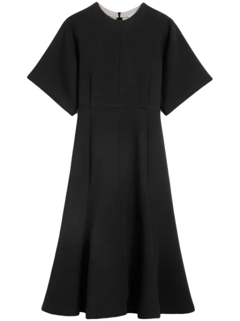 AMI Paris A-line virgin wool midi dress Black E24FDR217WV0045