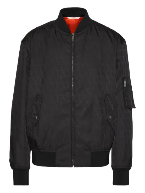 Valentino Garavani Toile Iconographe-jacquard bomber jacket Black VCIF159UW