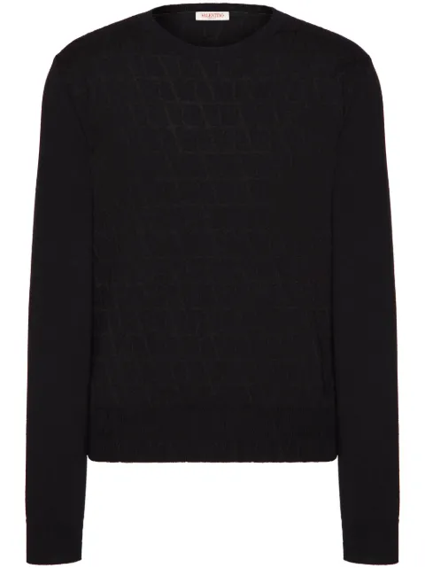 Valentino Garavani Toile Iconographe wool jumper Black VKC28E9VR