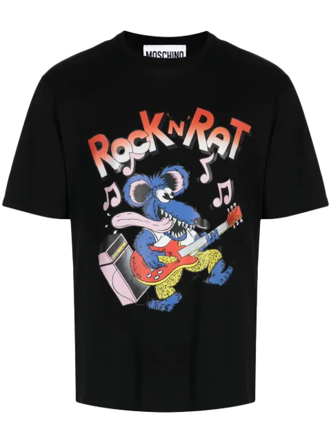 Moschino graphic-print organic cotton T-shirt Black A07247041