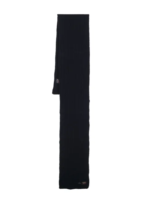 Paul & Shark logo-patch knit scarf Blue 12317044