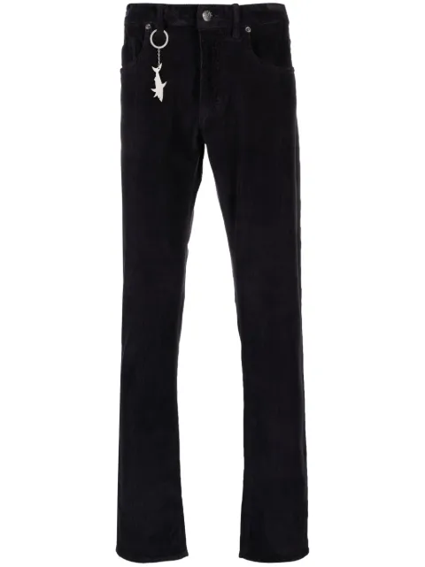 Paul & Shark shark-keyring corduroy trousers Blue 13314021