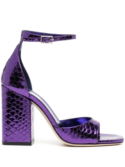 Paris Texas Fiona 100mm metallic-finish sandals Purple PX982XPMRR