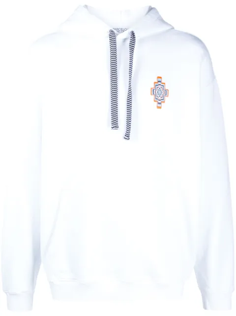 COUNTY OF MILAN embroidered cross logo hoodie White CMBB106F23FLE0030133