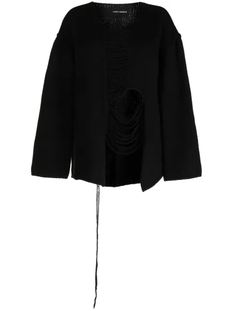 Isabel Benenato oversized distressed jumper Black DK42F23