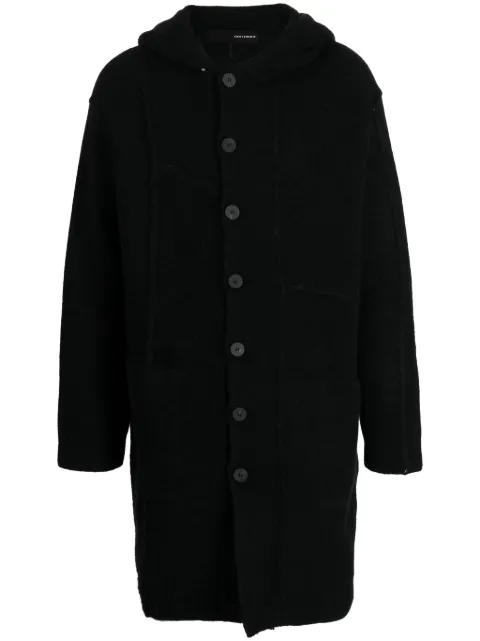 Isabel Benenato panelled exposed-seam coat Black UK24F23