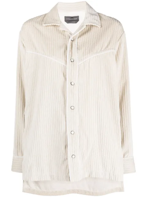 Lorena Antoniazzi long-sleeve corduroy shirt White C2384CA37A4432
