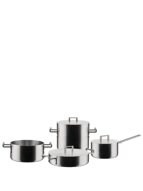 Alessi Convivio steel cookware (set of four) Silver DC100S7