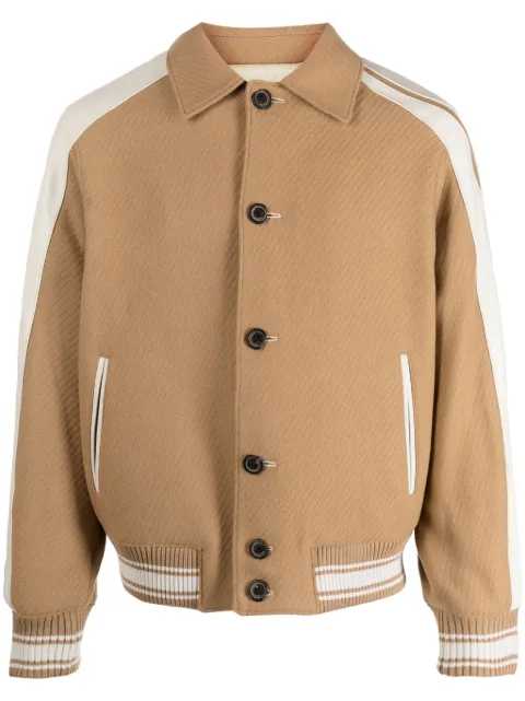 Ader Error button-down ribbed bomber jacket Neutrals BMADFWJK0501