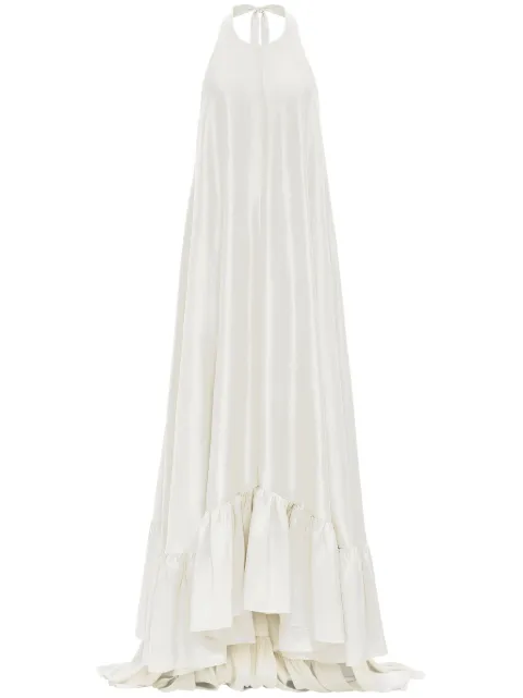 AZEEZA Sadie silk gown White SADIEGOWNWHT