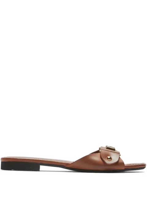 Nº21 logo-lettering leather sandals Brown 24ESP05090509
