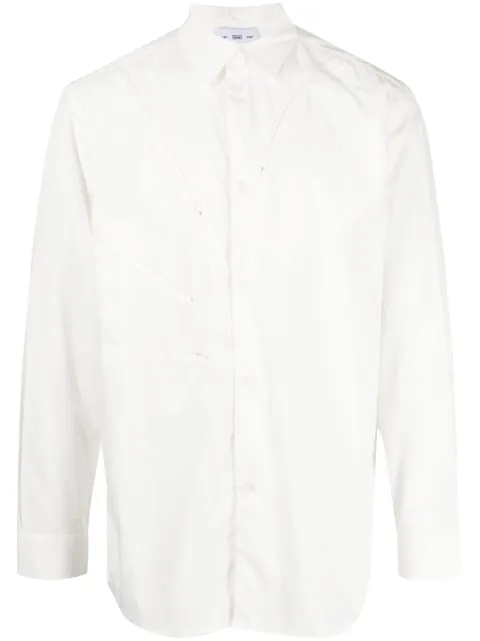 Post Archive Faction zip-detail long-sleeve shirt White 51TSCW
