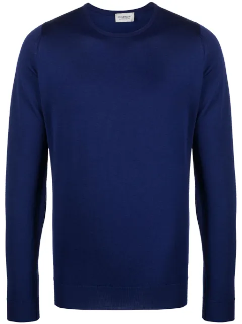John Smedley fine-knit merino jumper Blue LUNDYPULLOVER