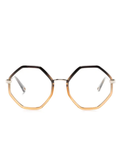 Chloé Eyewear oversized geometric-frame glasses Black CH0132O