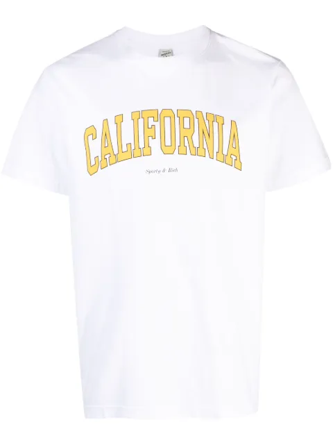 Sporty & Rich text-print cotton T-shirt White TSAW2330WHCOTTON