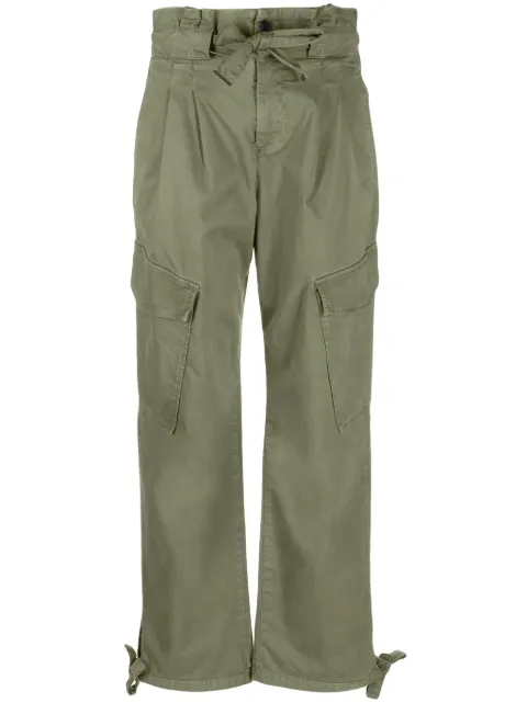PINKO straight-leg stretch-cotton cargo trousers Green 101786A15LV45