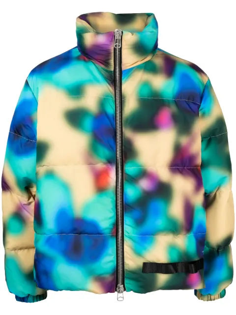 OAMC abstract-print padded jacket Multicolour 23A28OAU36PES00491