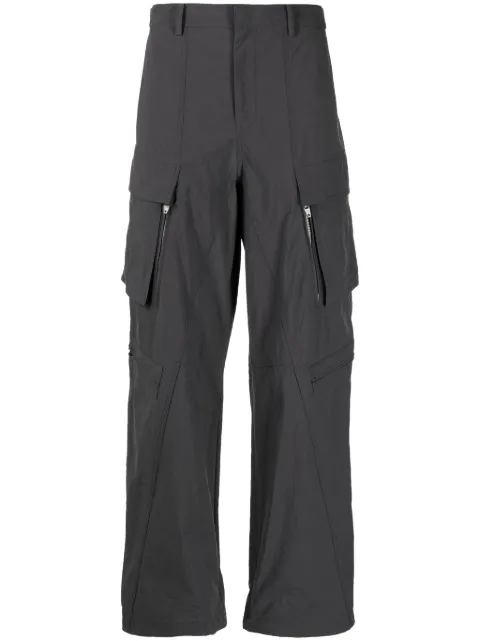 Juun.J mid-rise wide-leg cargo trousers Grey JC3X21P313