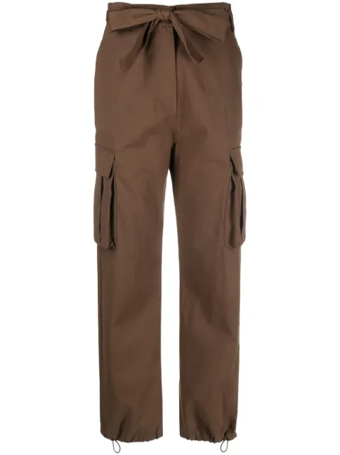 PINKO belted straight-leg trousers Brown 102196A1BBL71