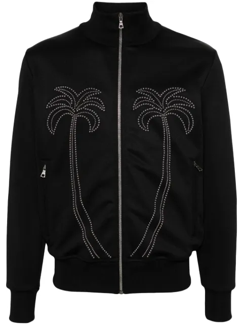 Palm Angels Milano studded track jacket Black PMBD059R24FAB0011010