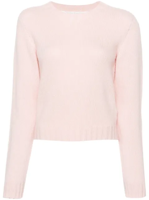 Palm Angels curved-logo wool-blend jumper Pink PWHE051C99KNI0013001