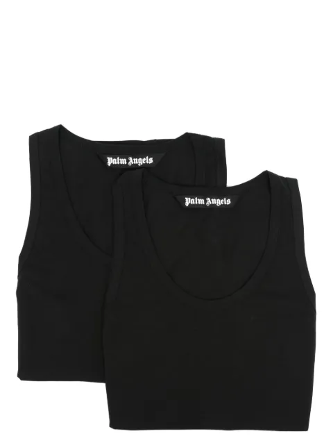 Palm Angels cotton tank top (pack of two) Black PMUE002C99FAB0011010