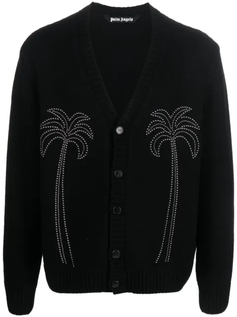 Palm Angels Milano studded cardigan Black PMHB023R24KNI0011072