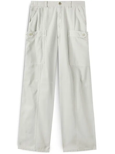 Palm Angels patch-pocket wide-leg trousers Grey PMCA153R24FAB0010505