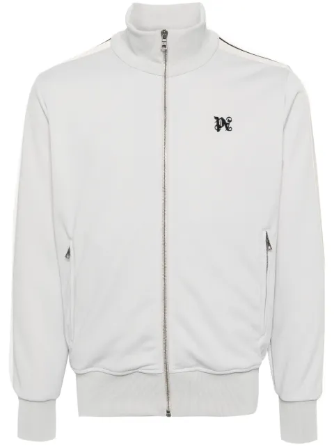 Palm Angels monogram-embroidered track jacket Grey PMBD058R24FAB001