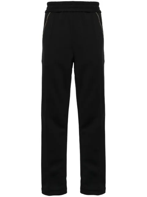 Palm Angels monogram-appliqué track pants Black PMCJ029R24FAB0011072