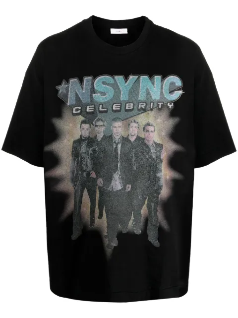 1989 STUDIO graphic-print cotton T-shirt Black D07NSYNC02