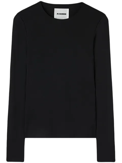 Jil Sander long-sleeve jersey T-shirt Black J04NC0003J65016