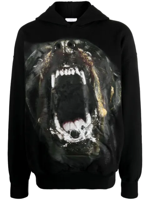 1989 STUDIO graphic-print cotton hoodie Black D0721