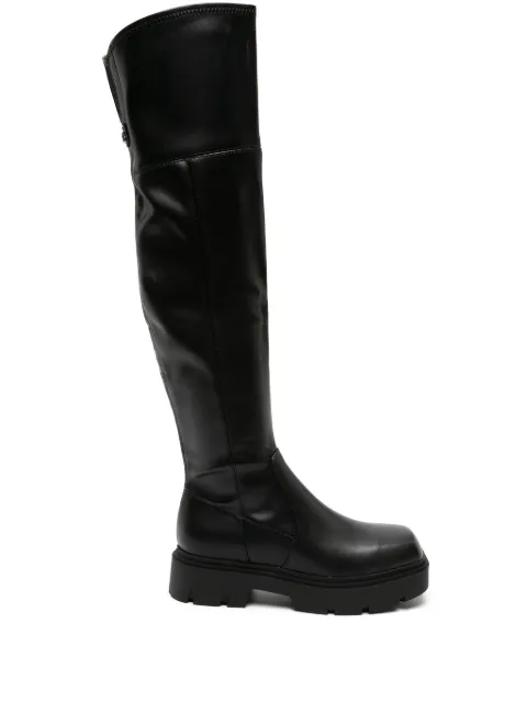 GUESS USA Rassa knee-high leather boots Black FL8SSRELE10