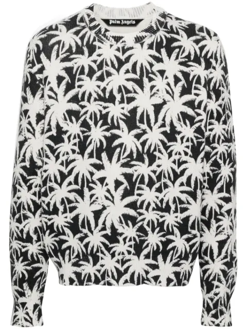Palm Angels Palms knitted jumper Black PMHE058R24KNI0041003