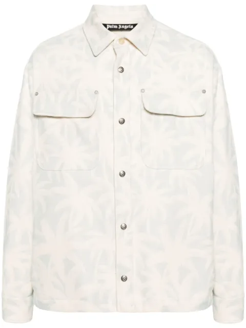 Palm Angels Palms cotton overshirt Blue PMES024R24FAB0024003