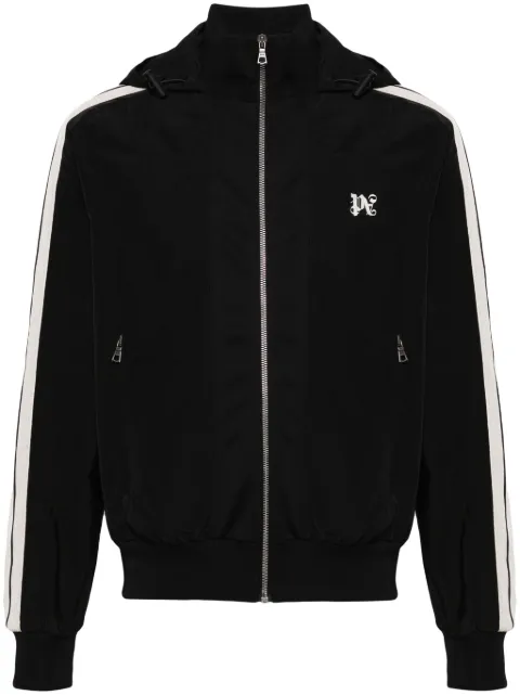 Palm Angels monogram-embroidered track jacket Black PMEA267R24FAB001