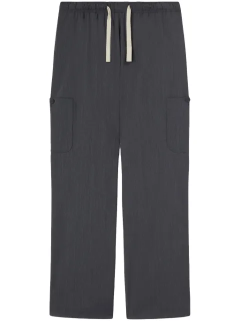 Palm Angels Monogram drawstring-waist trousers Grey PMCA157R24FAB0010505