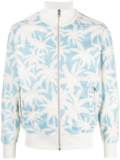 Palm Angels Palms zip-up track jacket Blue PMBD058R24FAB0024003