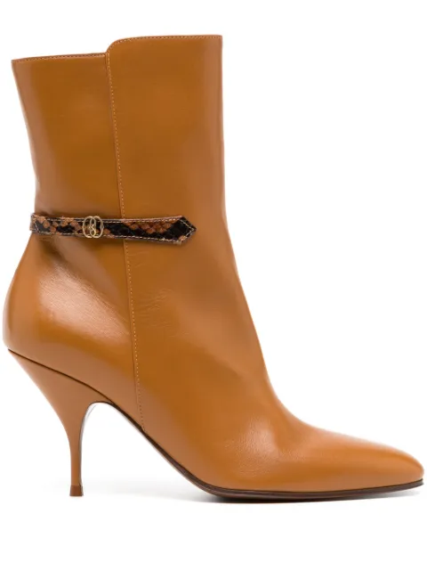 Bally Odeya 85mm leather boots Brown WB850AVT182