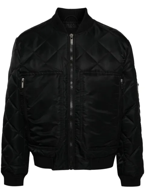 Just Cavalli logo-embroidered bomber jacket Black 75OASD05CQD71
