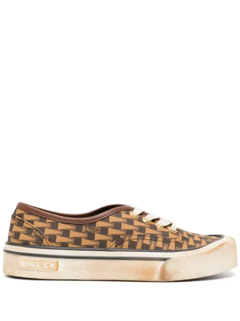 Bally Lyder graphic-print leather sneakers Brown WK006BTE026