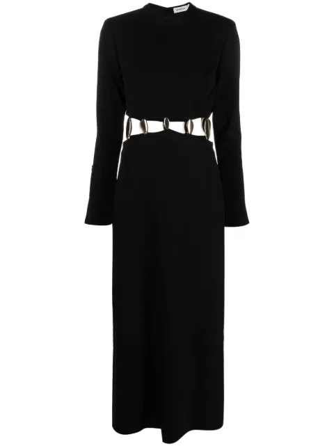 SIMKHAI cut-out detailing round-neck dress Black 5231045C