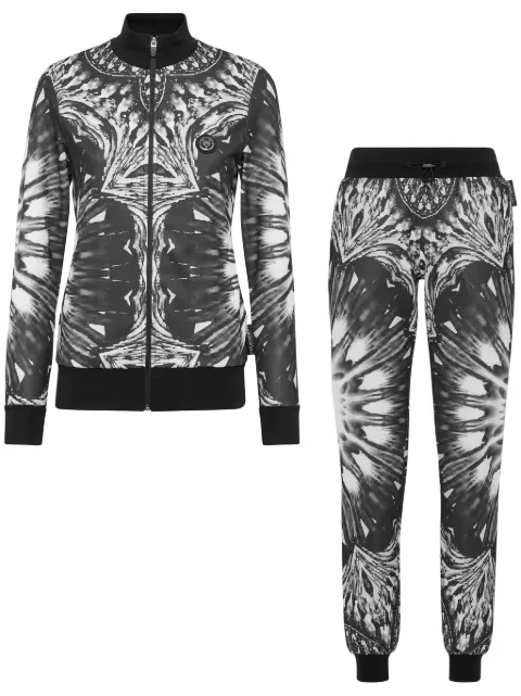 Plein Sport kaleidoscopic-print tracksuit set Black SADCWJJ0187SJO002N