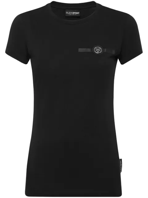 Plein Sport logo-patch cotton T-shirt Black SADCWTK3075SJY001N