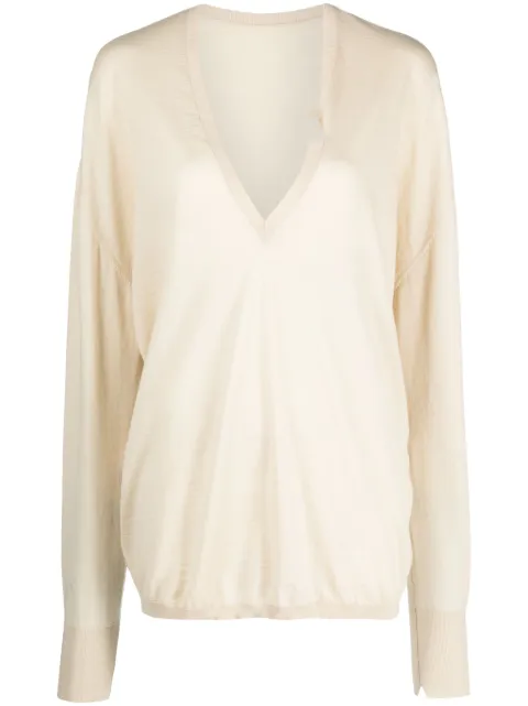 QUIRA V-neck virgin-wool jumper Neutrals W3QQ773KF