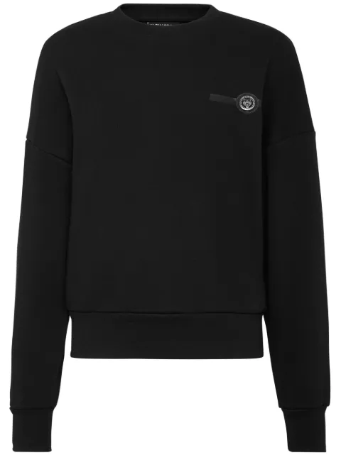 Plein Sport cropped round-neck sweatshirt Black SADCWJO0936SJO001N