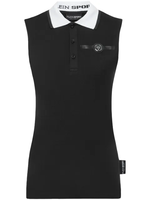 Plein Sport sleeveless polo top Black SADCWTK3080SJY001N
