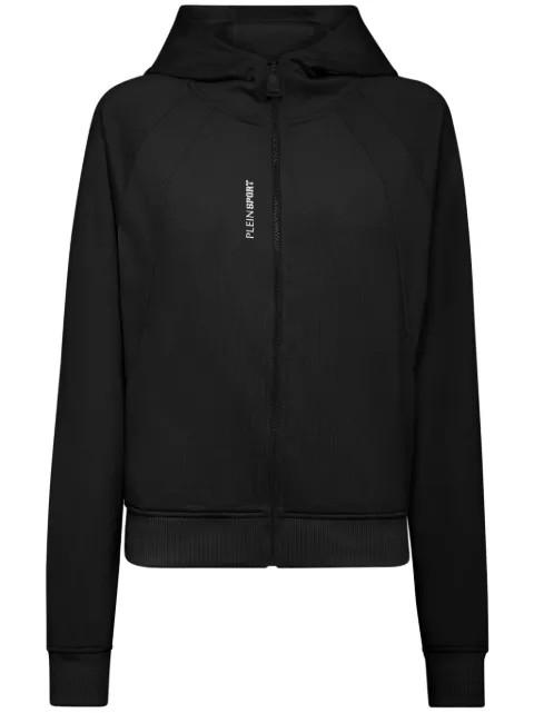 Plein Sport zip-up hooded jacket Black SADCWJB1711SJO001N